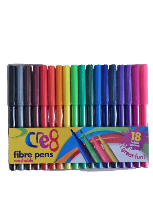 Pack of 18 Cre8 fibre pens