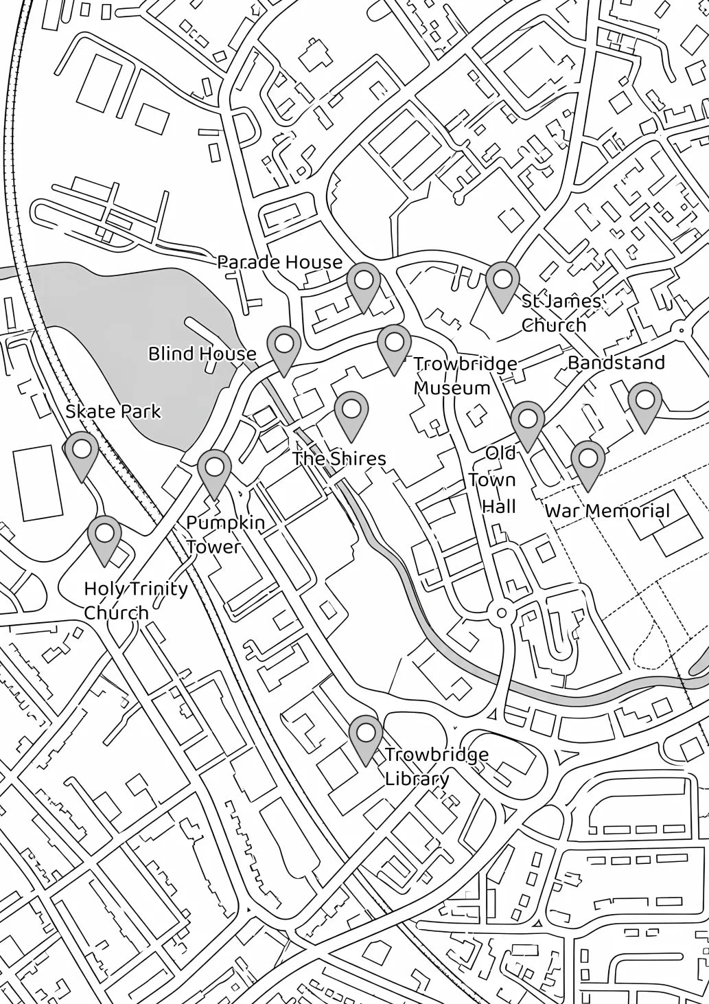 The Lost Colours of Trowbridge - Local Colouring Book